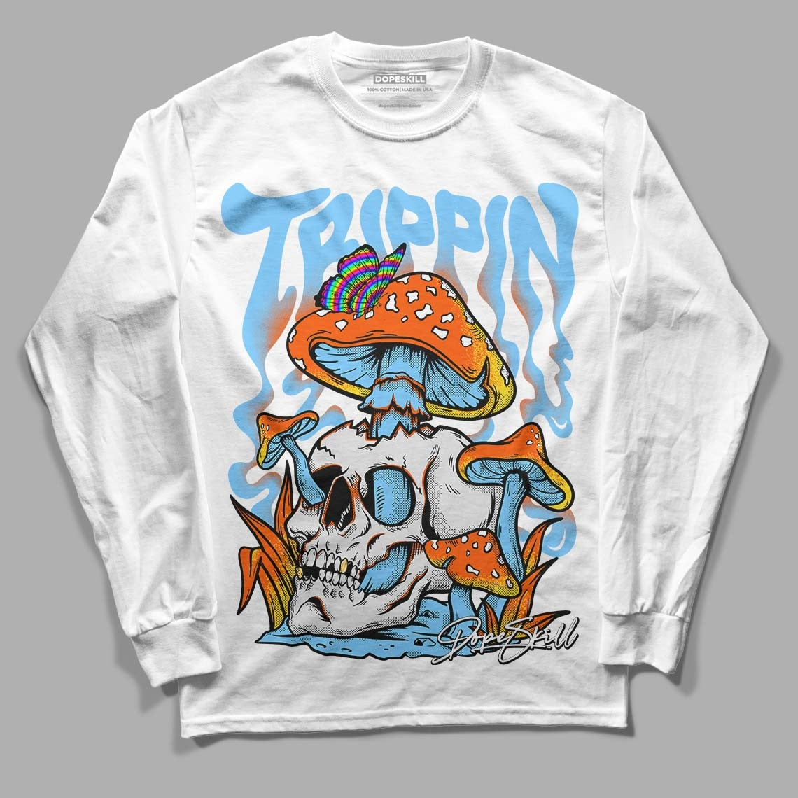 Dunk Low Futura University Blue DopeSkill Long Sleeve T-Shirt Trippin Graphic
