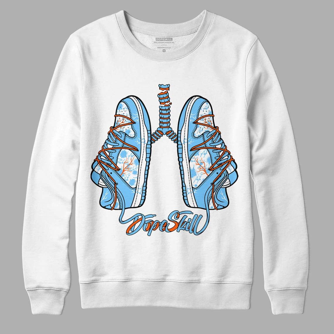 Dunk Low Futura University Blue DopeSkill Sweatshirt Breathe Graphic