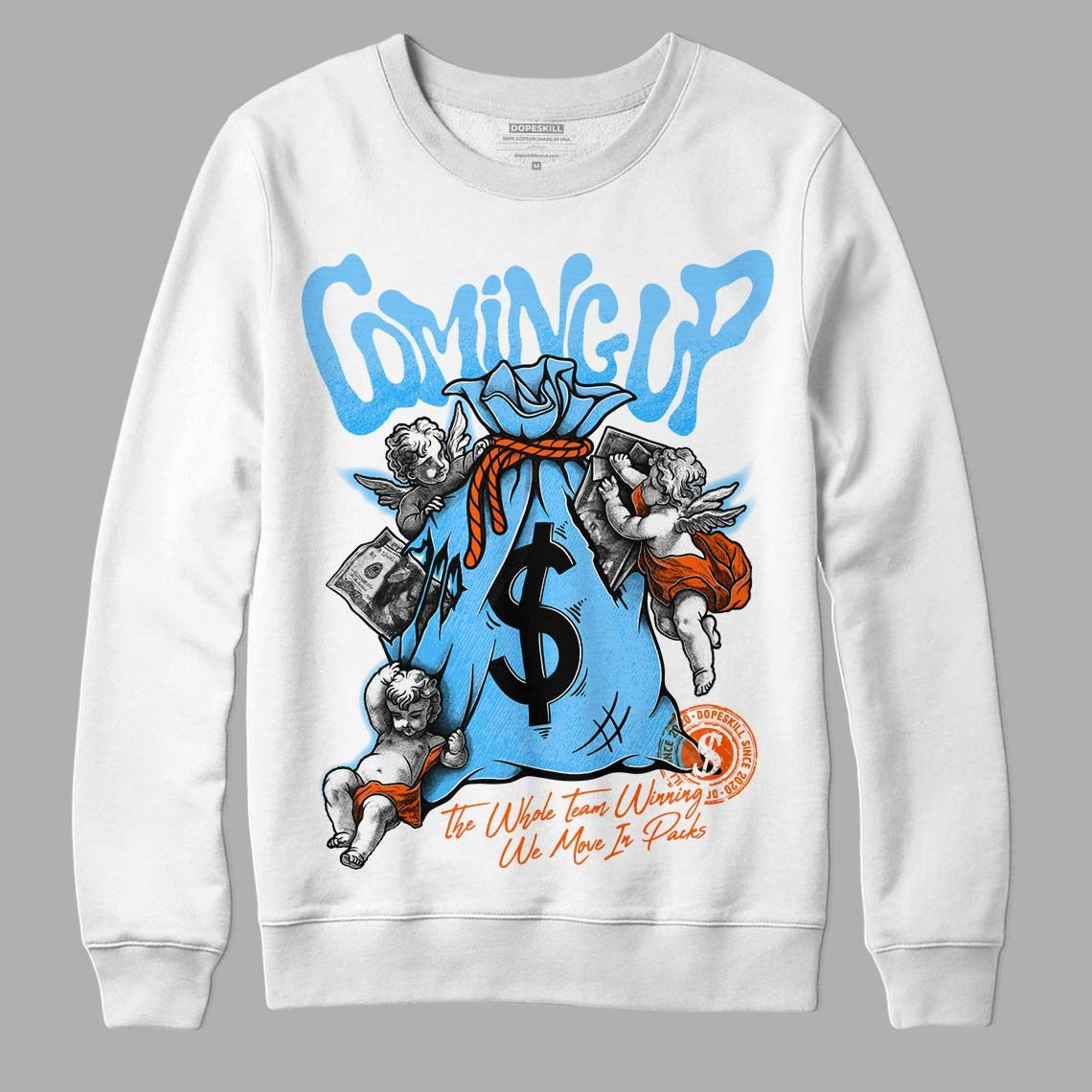 Dunk Low Futura University Blue DopeSkill Sweatshirt Money Bag Coming Up Graphic