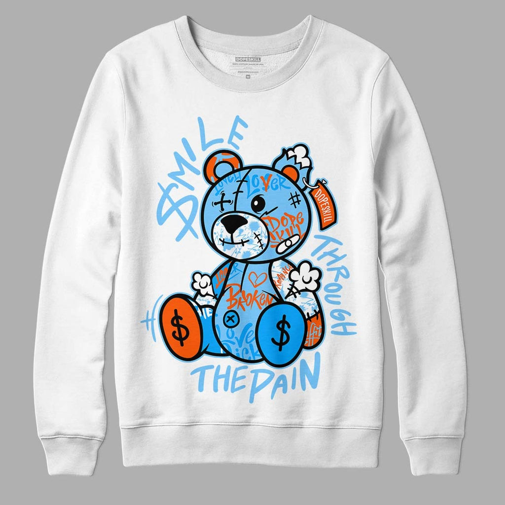 Dunk Low Futura University Blue DopeSkill Sweatshirt Smile Through The Pain Graphic