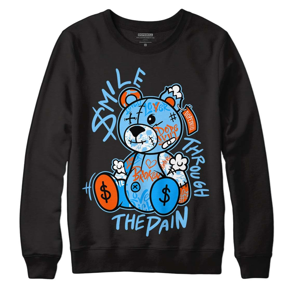 Dunk Low Futura University Blue DopeSkill Sweatshirt Smile Through The Pain Graphic