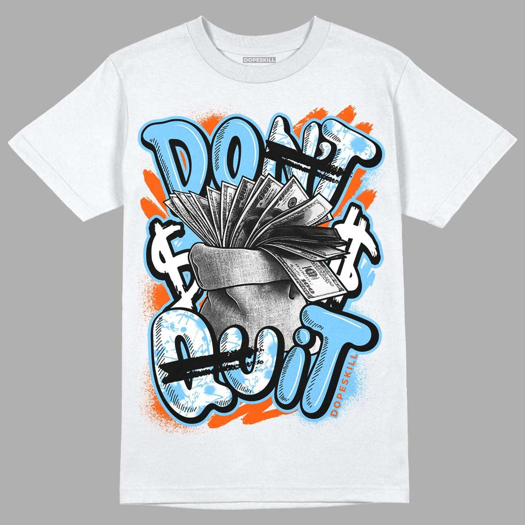 Dunk Low Futura University Blue DopeSkill T-Shirt Don't Quit Graphic
