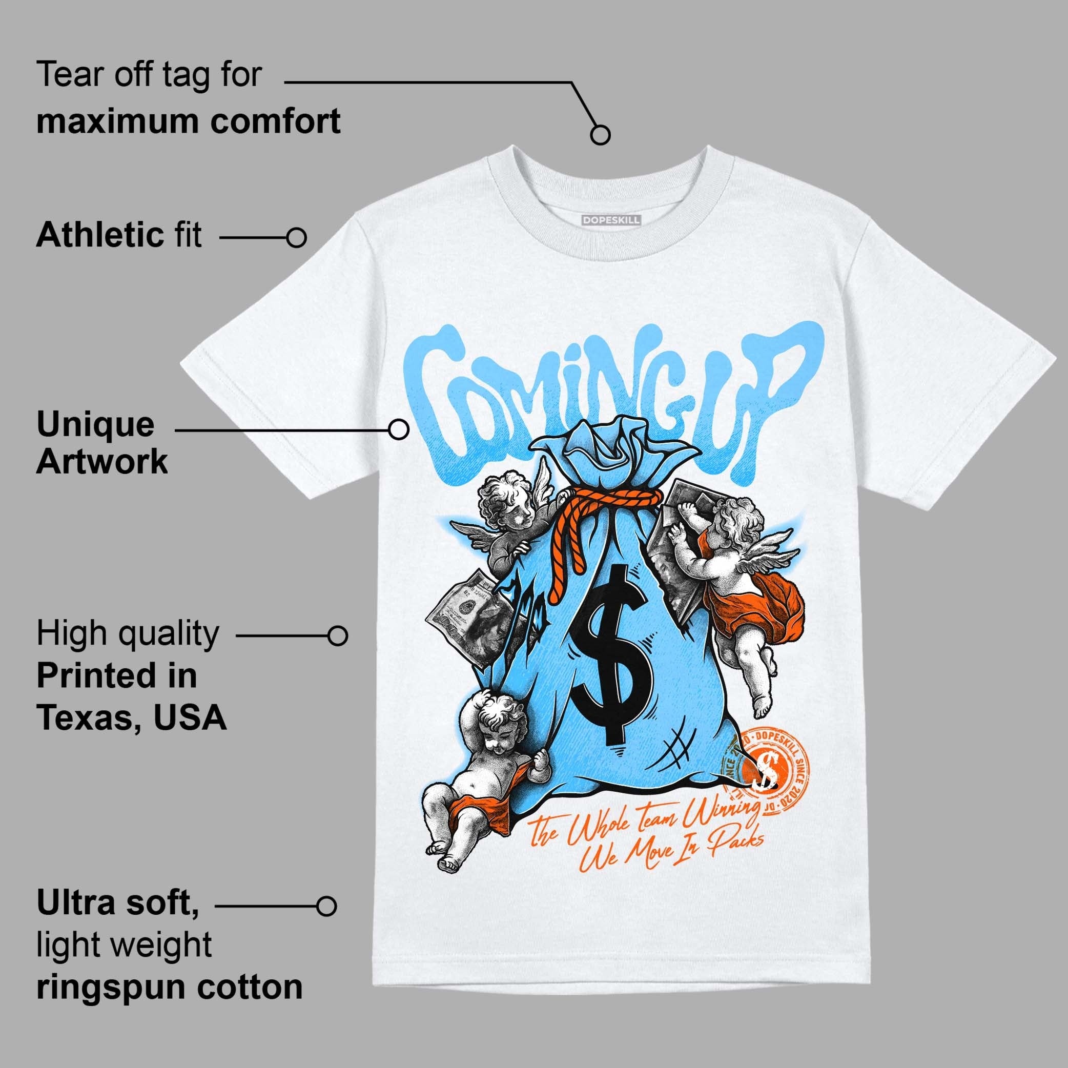 Dunk Low Futura University Blue DopeSkill T-Shirt Money Bag Coming Up Graphic