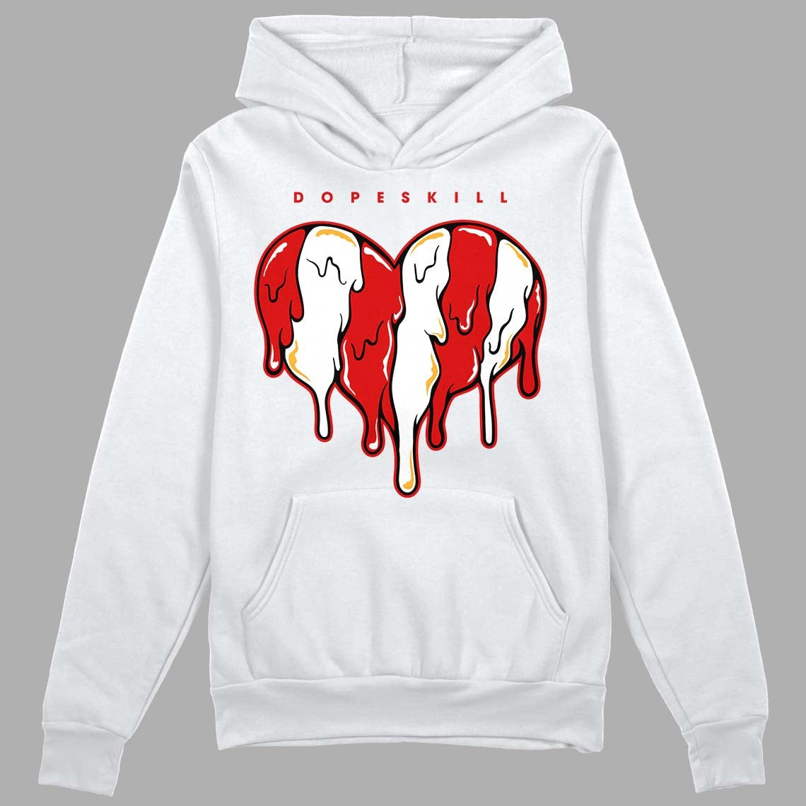 Dunk Low Gym Red DopeSkill Hoodie Sweatshirt Slime Drip Heart Graphic
