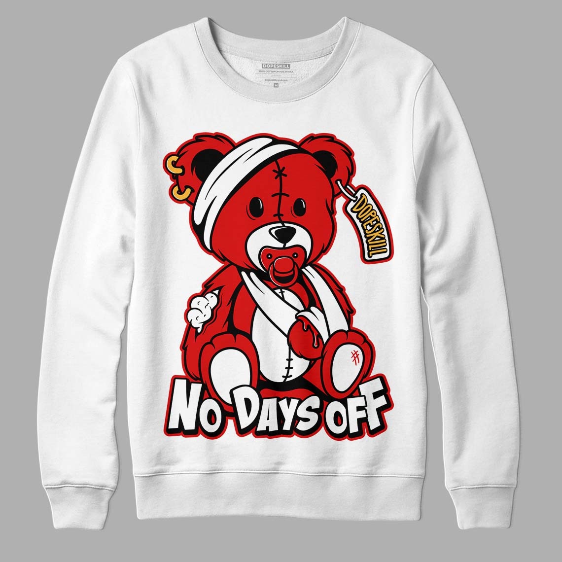Dunk Low Gym Red DopeSkill Sweatshirt Hurt Bear Graphic
