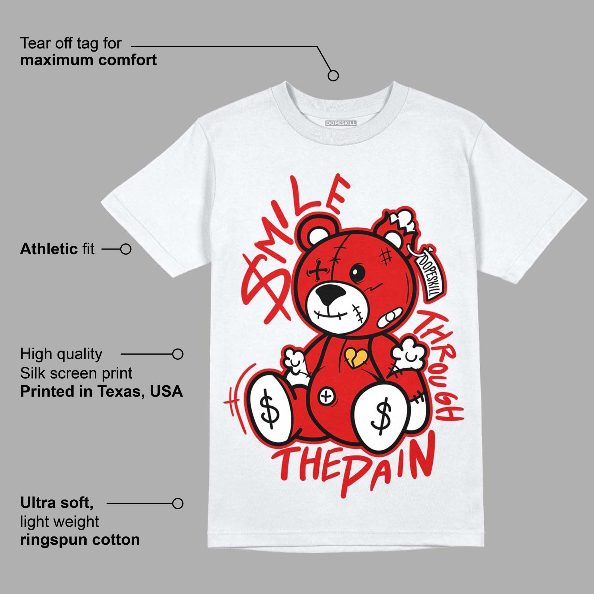Dunk Low Gym Red DopeSkill T-Shirt BEAN Graphic