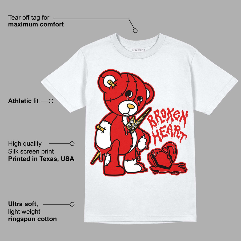 Dunk Low Gym Red DopeSkill T-Shirt Broken Heart Graphic