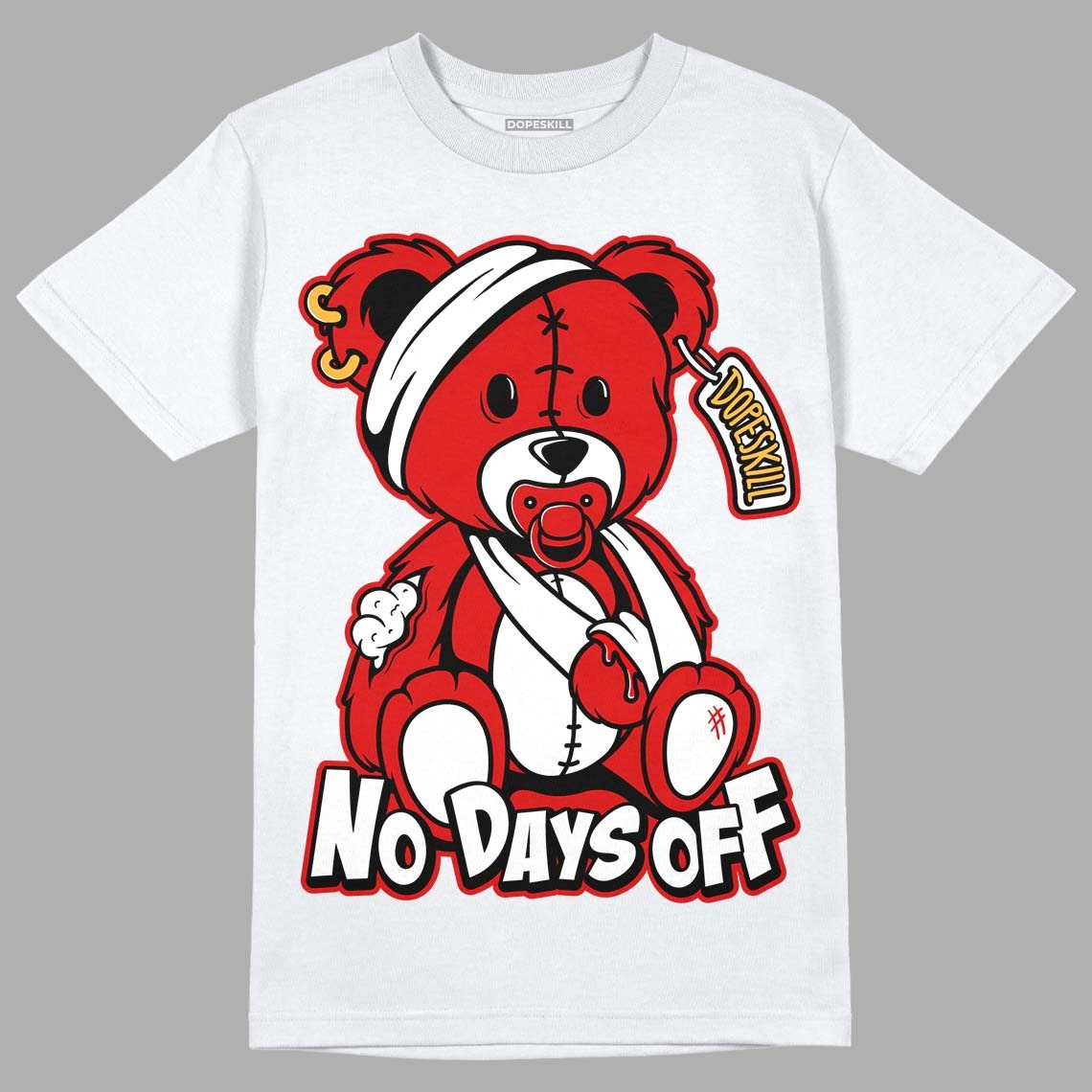Dunk Low Gym Red DopeSkill T-Shirt Hurt Bear Graphic