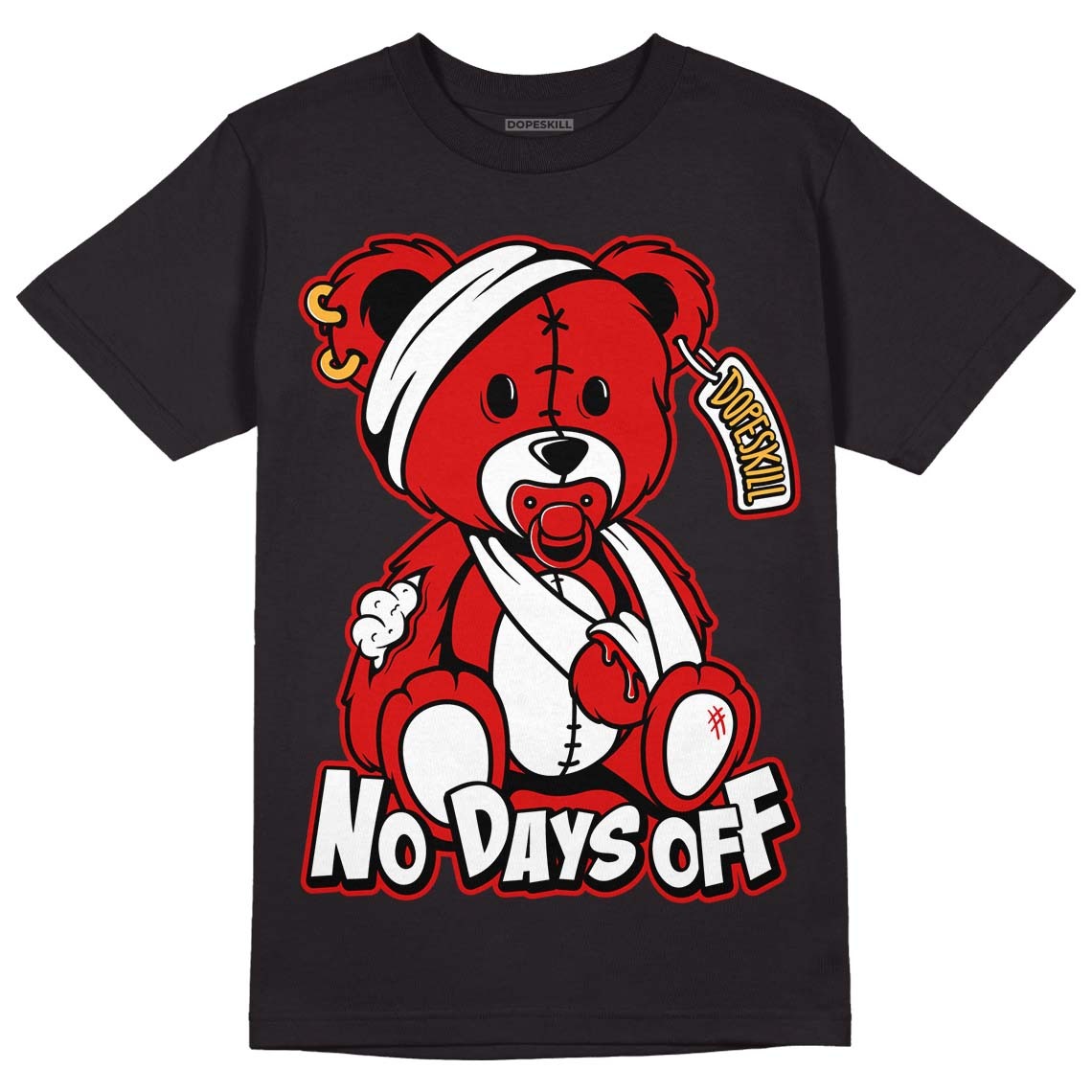 Dunk Low Gym Red DopeSkill T-Shirt Hurt Bear Graphic