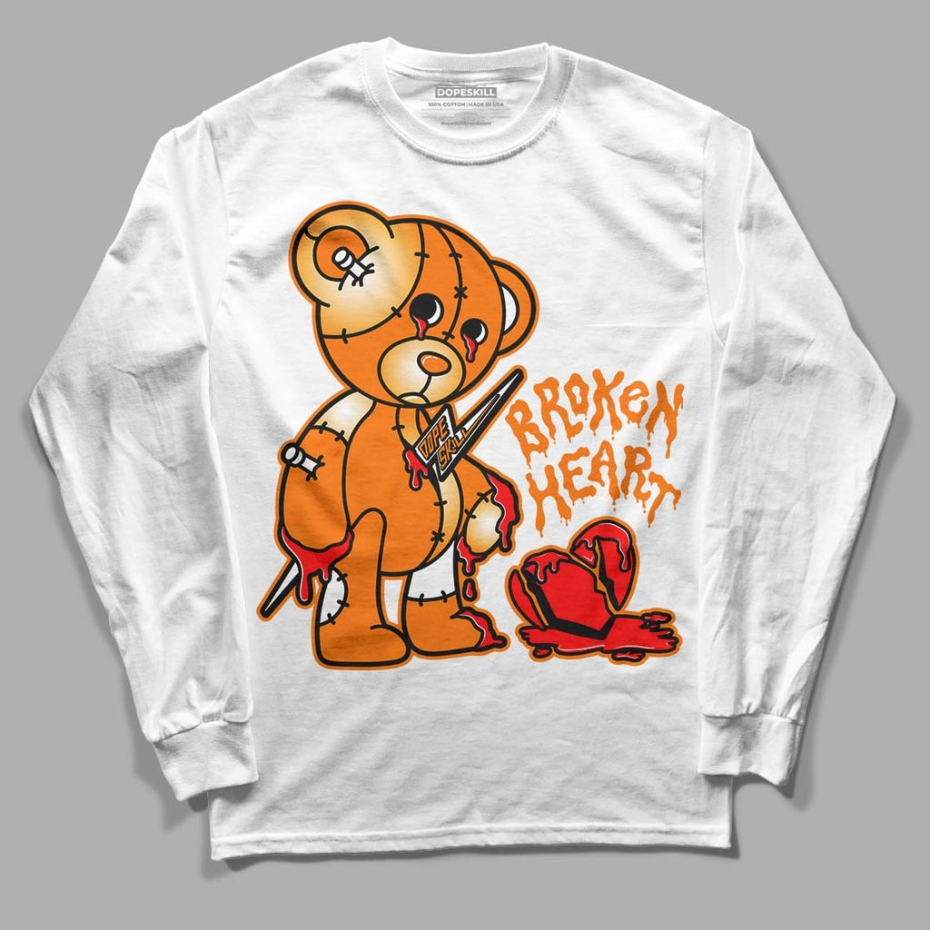 Dunk Low Magma Orange DopeSkill Long Sleeve T-Shirt Broken Heart Graphic