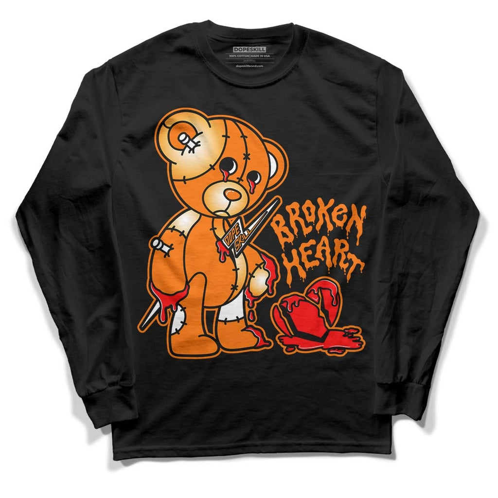 Dunk Low Magma Orange DopeSkill Long Sleeve T-Shirt Broken Heart Graphic