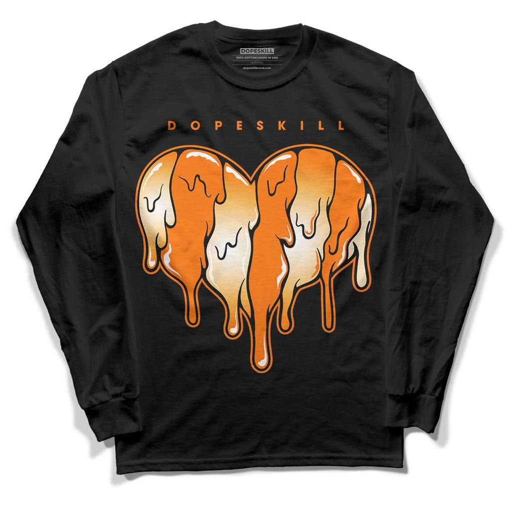 Dunk Low Magma Orange DopeSkill Long Sleeve T-Shirt Slime Drip Heart Graphic