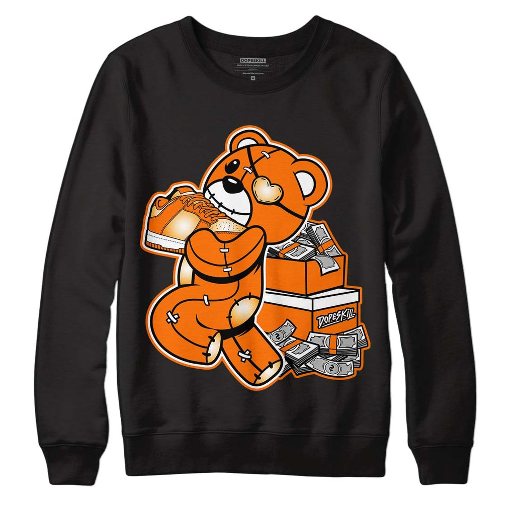 Dunk Low Magma Orange DopeSkill Sweatshirt Bear Steals Sneaker Graphic