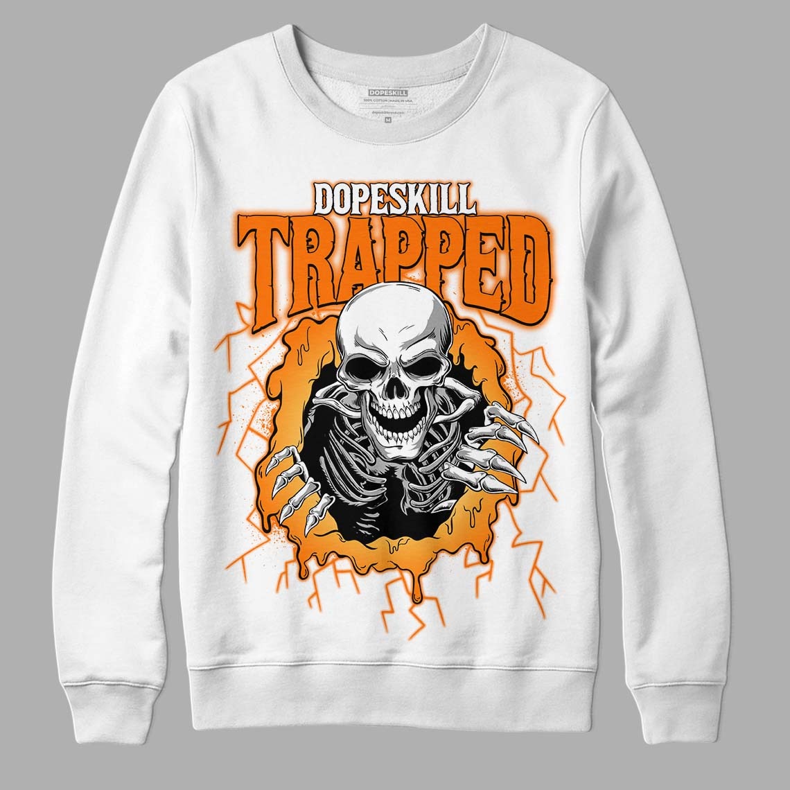 Dunk Low Magma Orange DopeSkill Sweatshirt Trapped Halloween Graphic