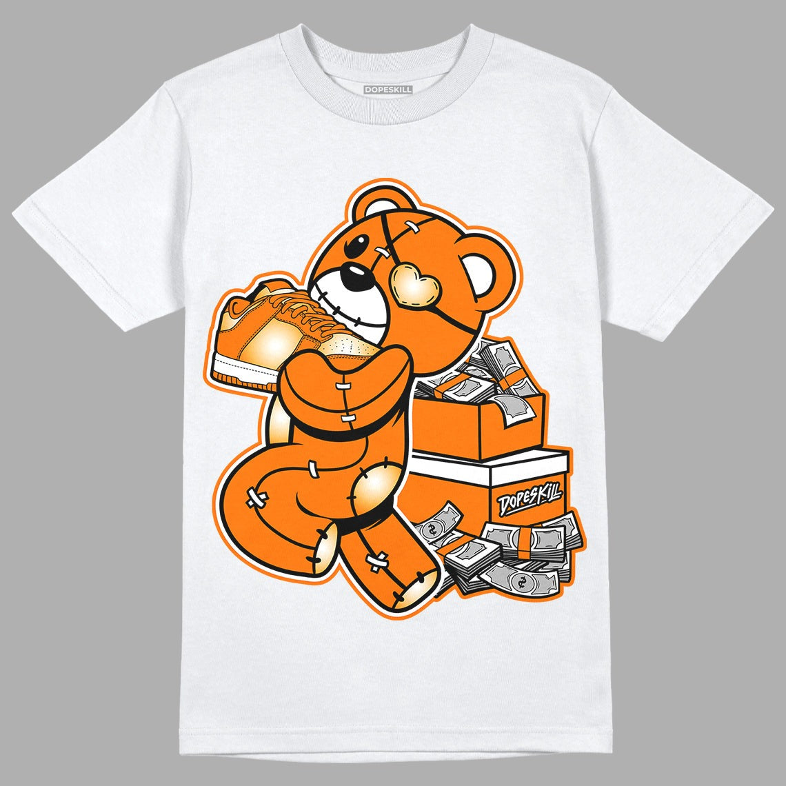 Dunk Low Magma Orange DopeSkill T-Shirt Bear Steals Sneaker Graphic