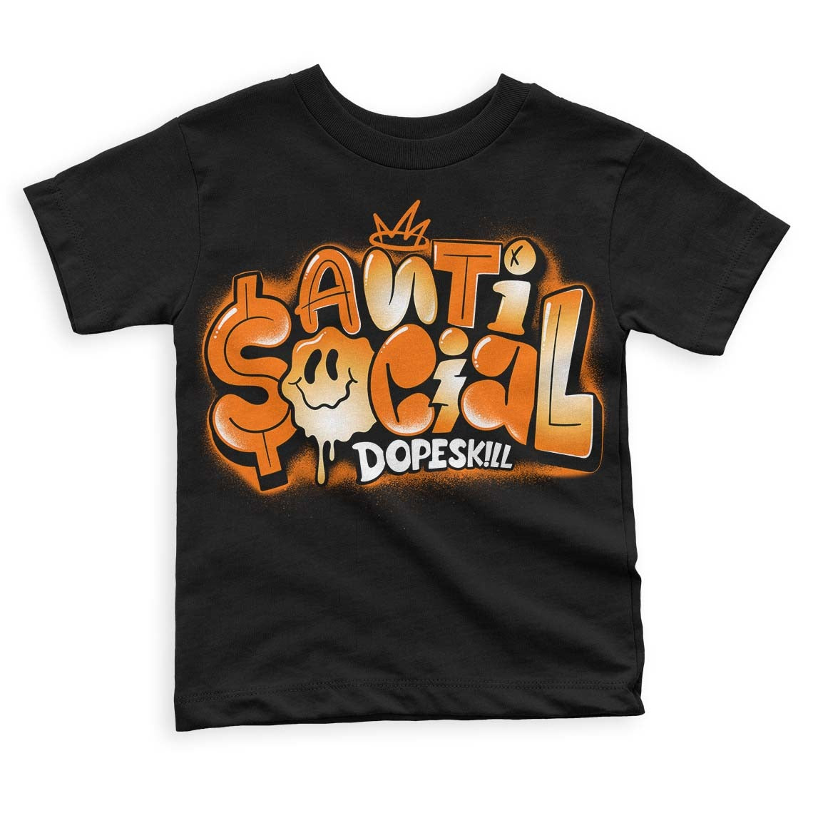 Dunk Low Magma Orange DopeSkill Toddler Kids T-shirt Anti Social Graphic