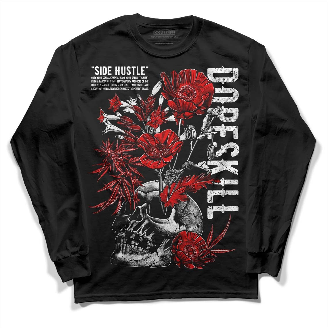 Dunk Low Panda White Black DopeSkill Long Sleeve T-Shirt Side Hustle Graphic