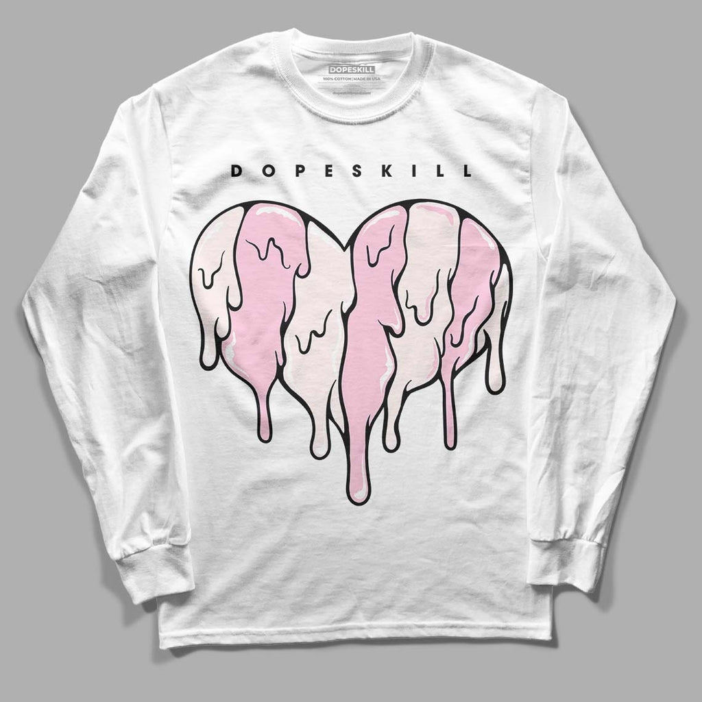 Dunk Low Pink Foam DopeSkill Long Sleeve T-Shirt Slime Drip Heart Graphic