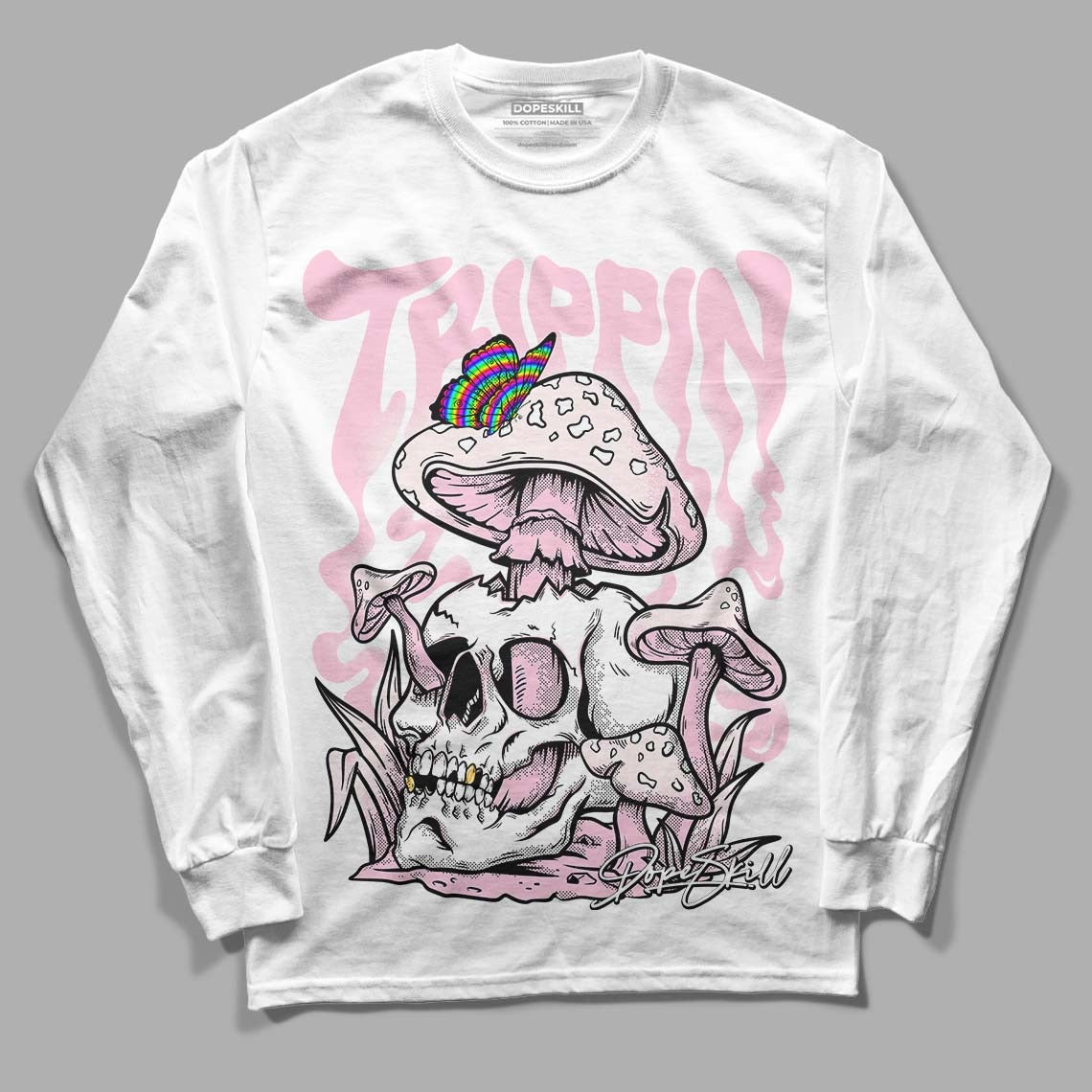 Dunk Low Pink Foam DopeSkill Long Sleeve T-Shirt Trippin Graphic