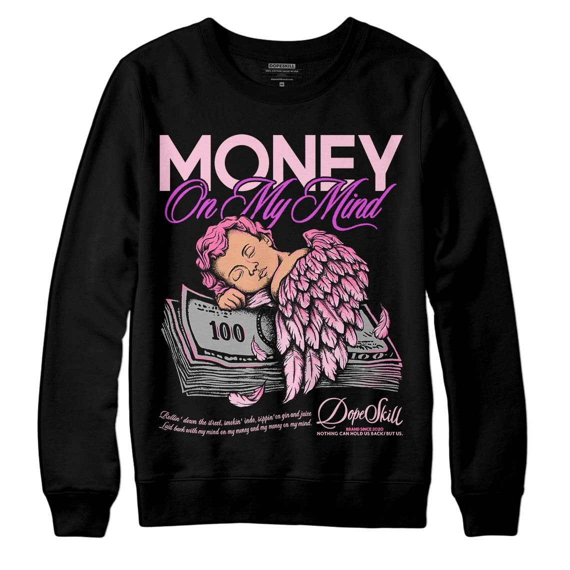 Dunk Low Pink Foam DopeSkill Sweatshirt MOMM Graphic