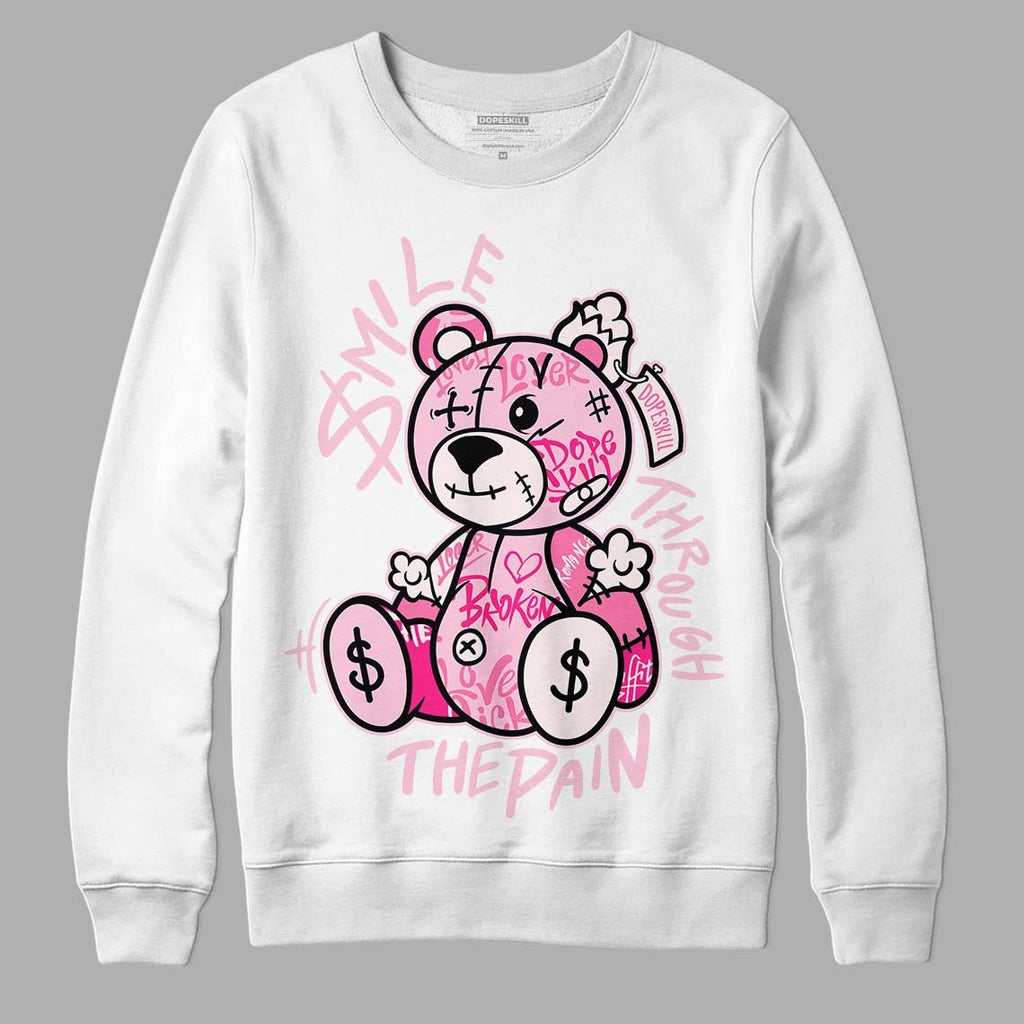 Dunk Low Pink Foam DopeSkill Sweatshirt Smile Through The Pain Graphic