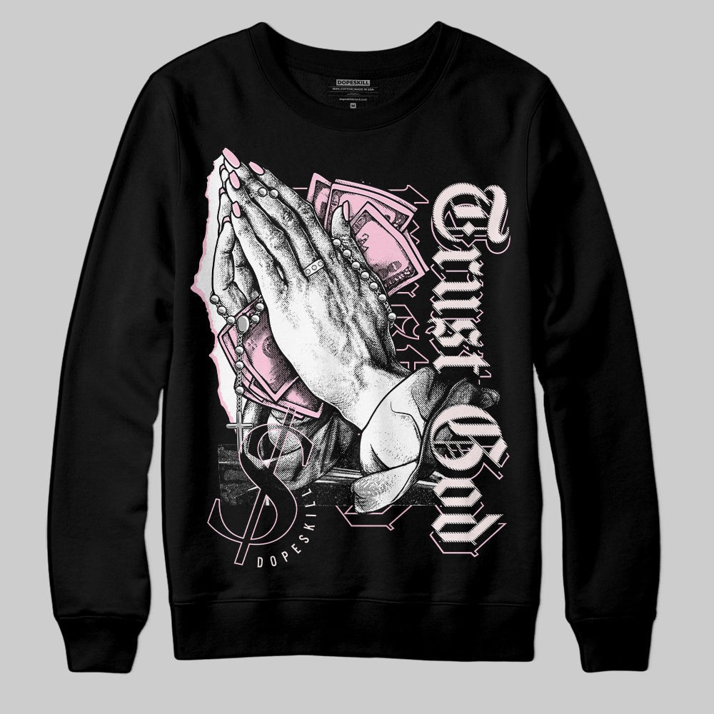 Dunk Low Pink Foam DopeSkill Sweatshirt Trust God Graphic