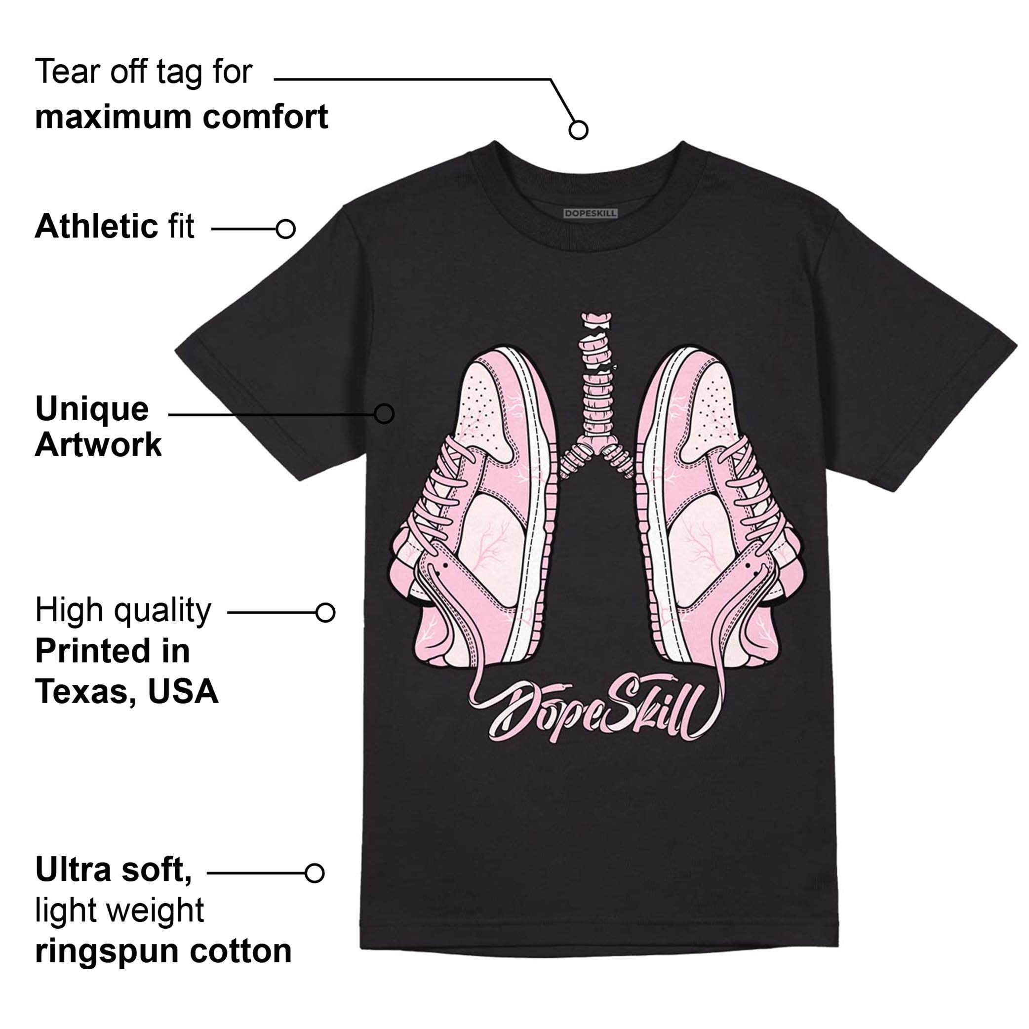 Dunk Low Pink Foam DopeSkill T-Shirt Breathe Graphic