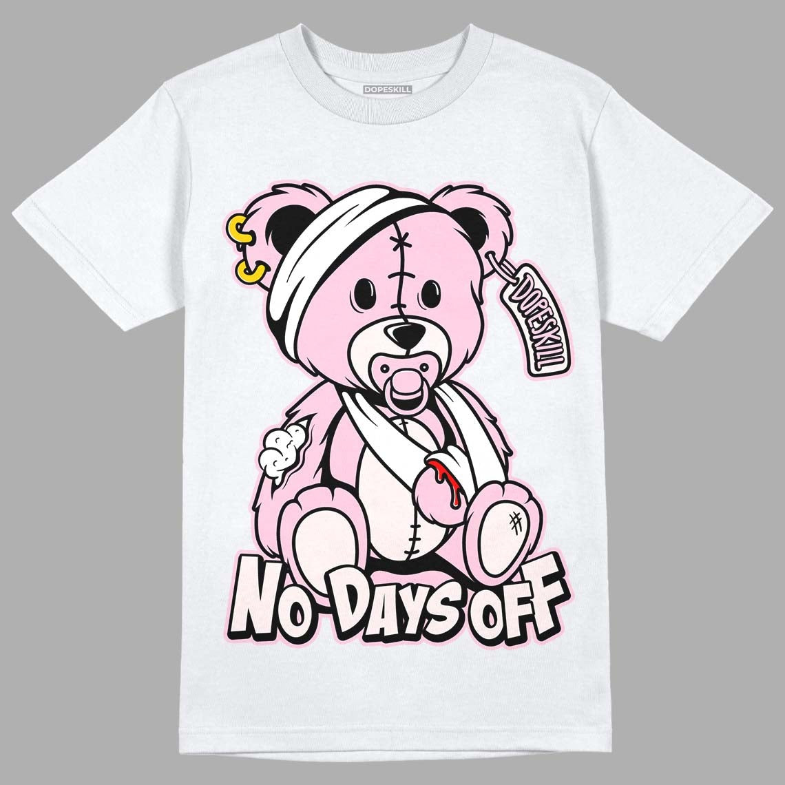 Dunk Low Pink Foam DopeSkill T-Shirt Hurt Bear Graphic