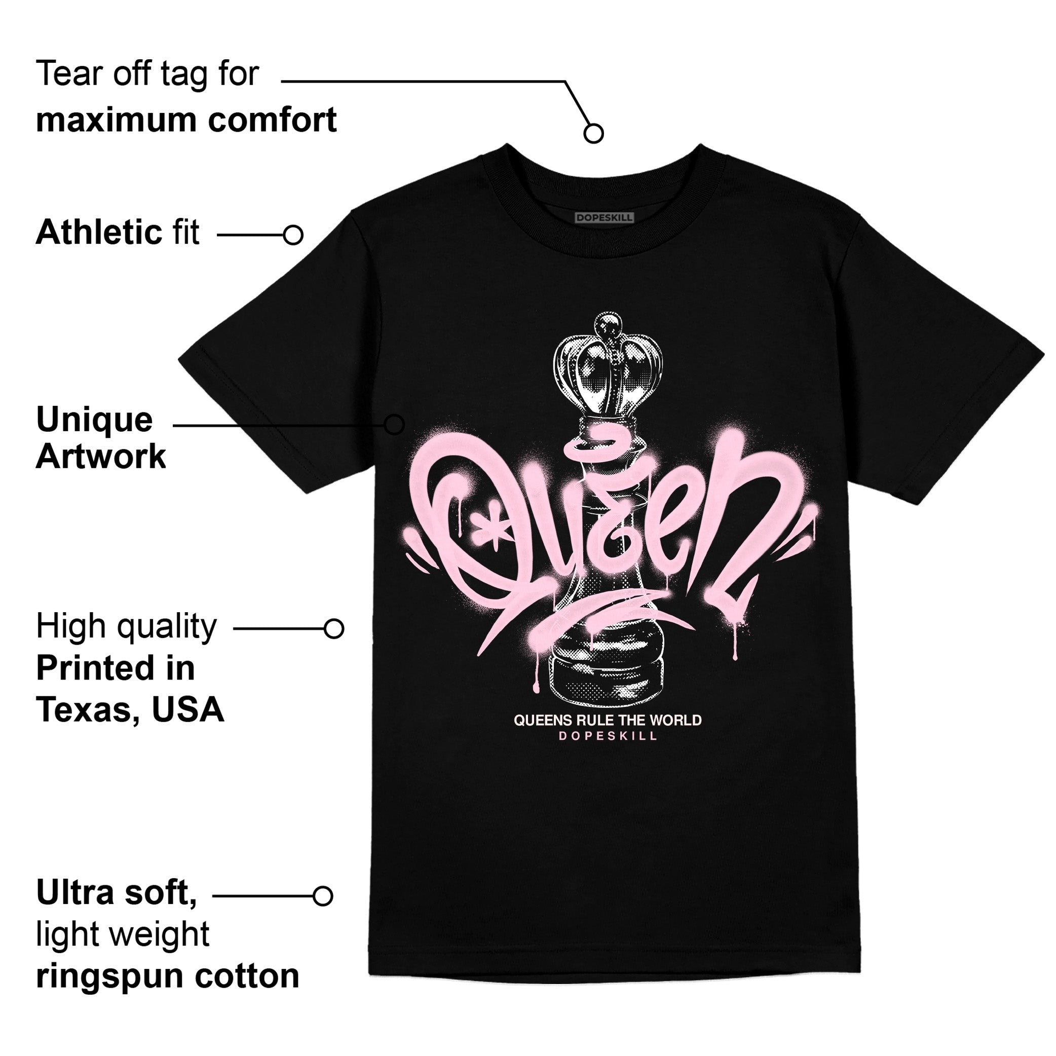 Dunk Low Pink Foam DopeSkill T-Shirt Queen Chess Graphic