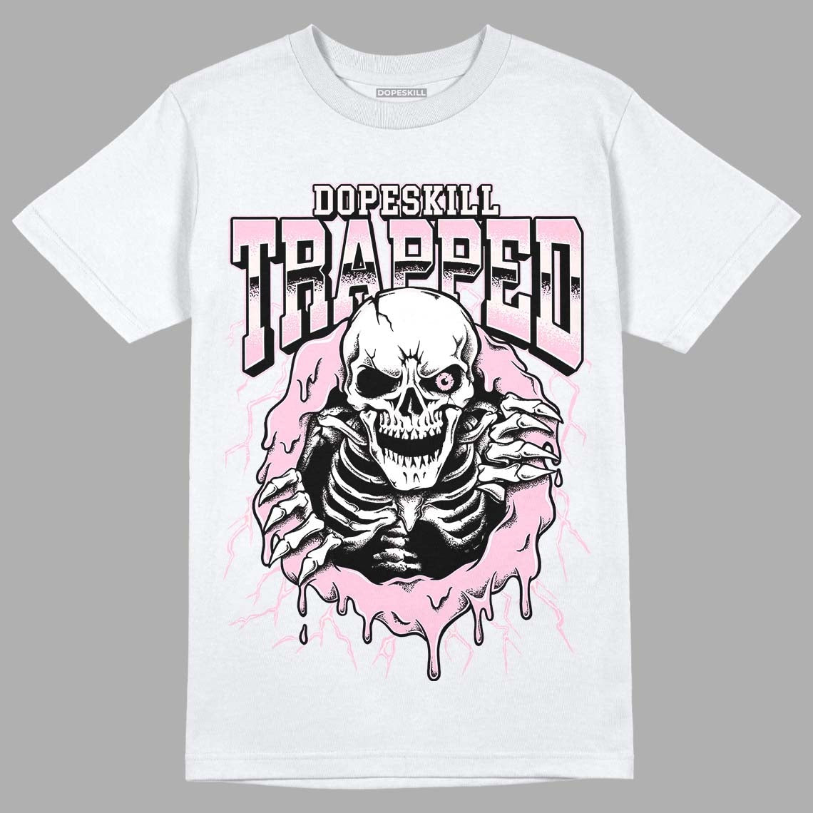 Dunk Low Pink Foam DopeSkill T-Shirt Trapped Halloween Graphic