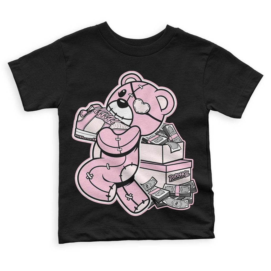 Dunk Low Pink Foam DopeSkill Toddler Kids T-shirt Bear Steals Sneaker Graphic