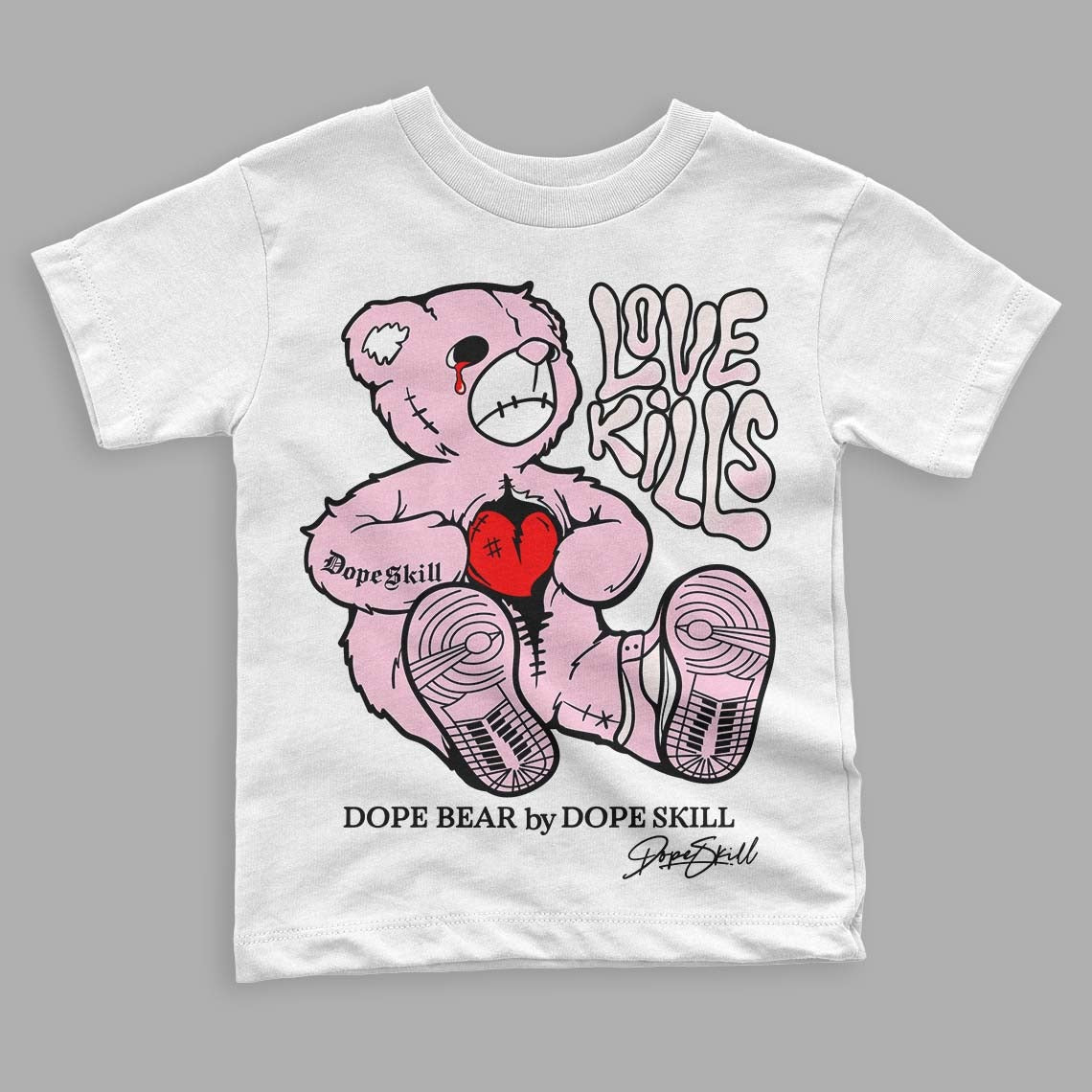 Dunk Low Pink Foam DopeSkill Toddler Kids T-shirt Love Kills Graphic