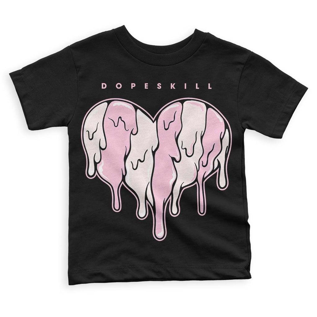 Dunk Low Pink Foam DopeSkill Toddler Kids T-shirt Slime Drip Heart Graphic
