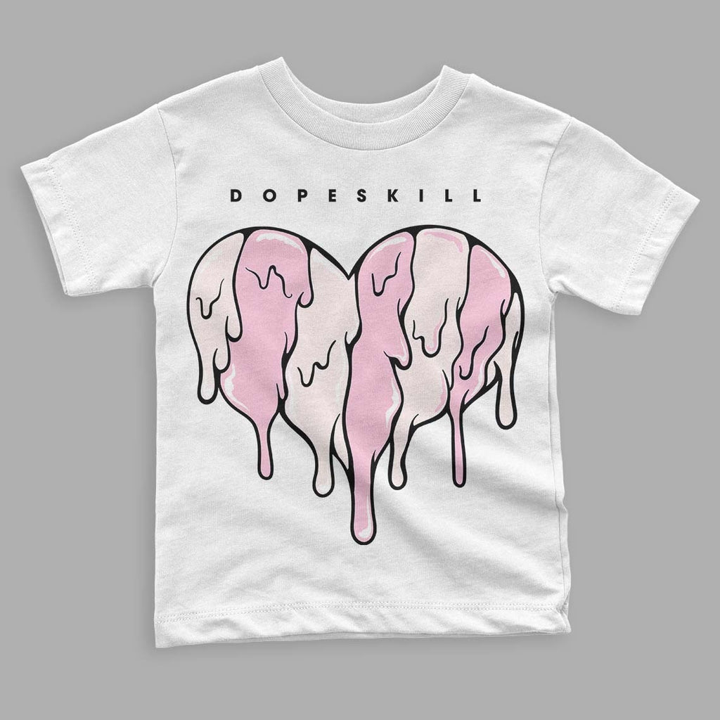 Dunk Low Pink Foam DopeSkill Toddler Kids T-shirt Slime Drip Heart Graphic
