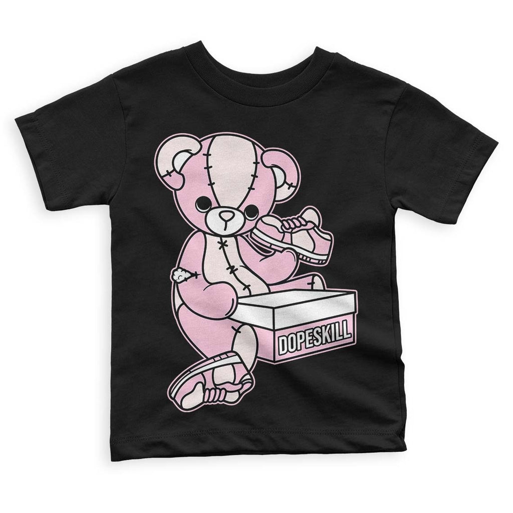 Dunk Low Pink Foam DopeSkill Toddler Kids T-shirt Sneakerhead BEAR Graphic