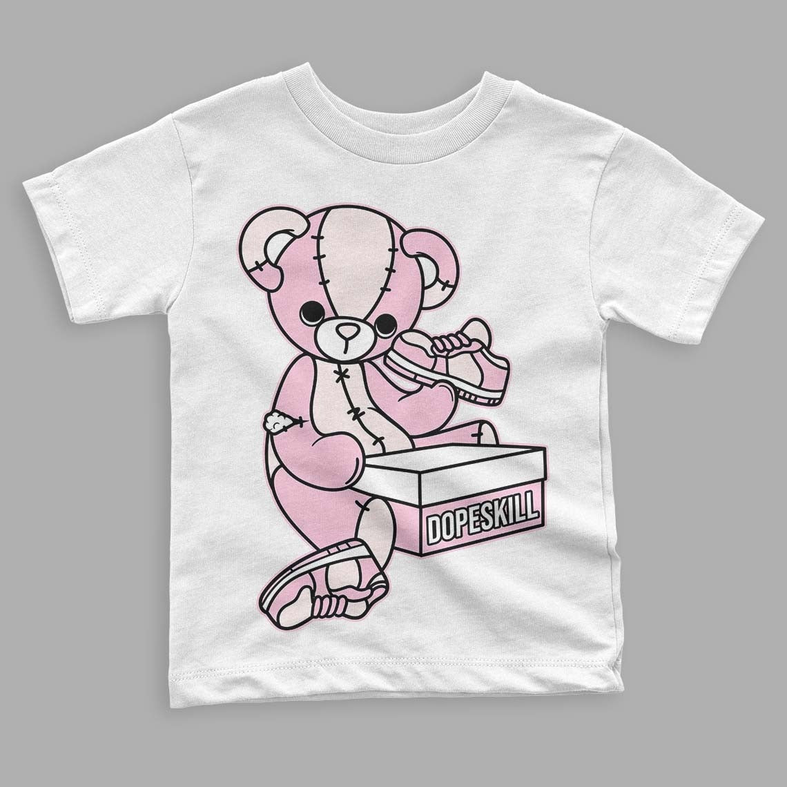 Dunk Low Pink Foam DopeSkill Toddler Kids T-shirt Sneakerhead BEAR Graphic