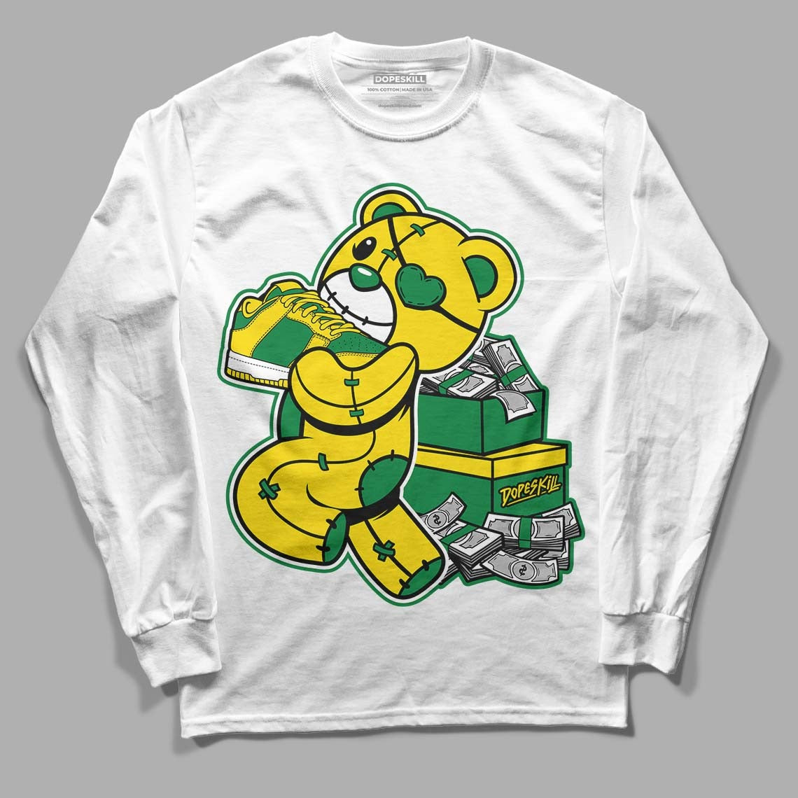 Dunk Low Reverse Brazil DopeSkill Long Sleeve T-Shirt Bear Steals Sneaker Graphic