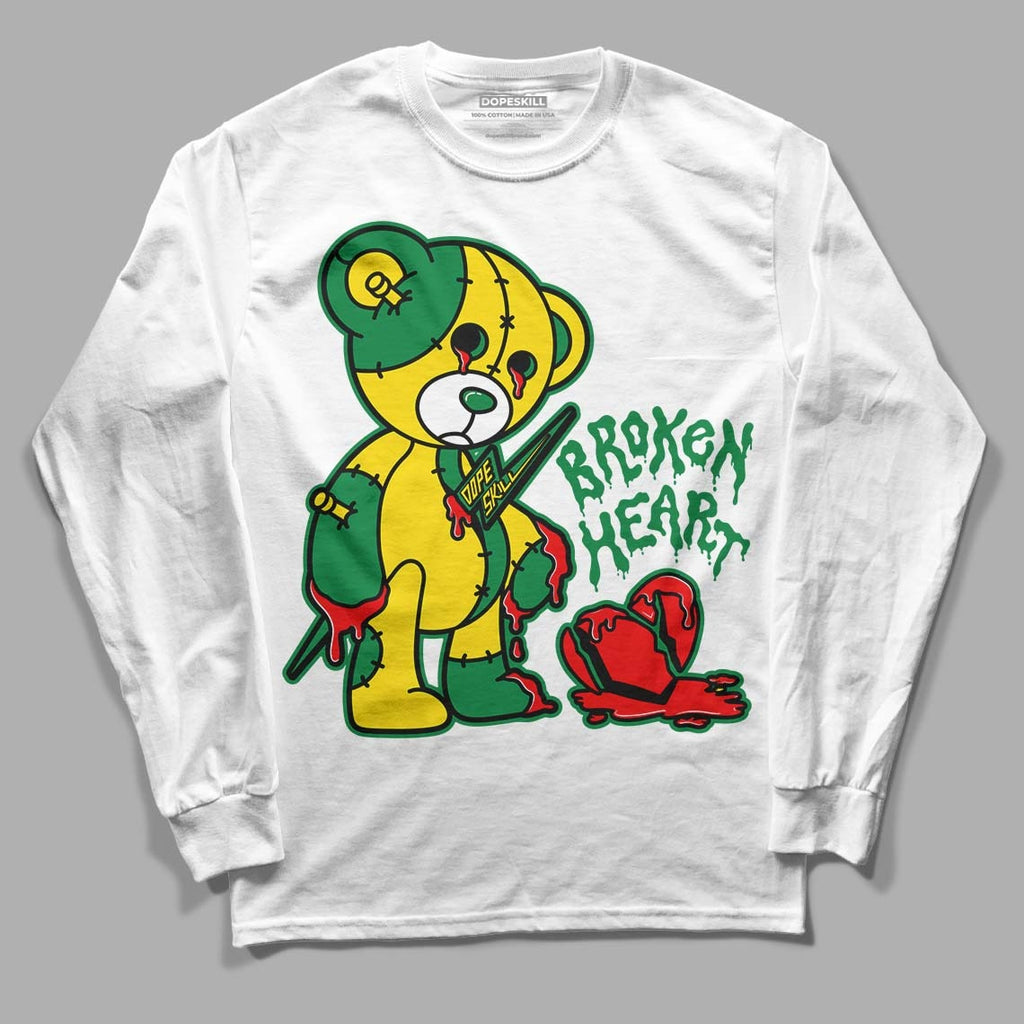 Dunk Low Reverse Brazil DopeSkill Long Sleeve T-Shirt Broken Heart Graphic