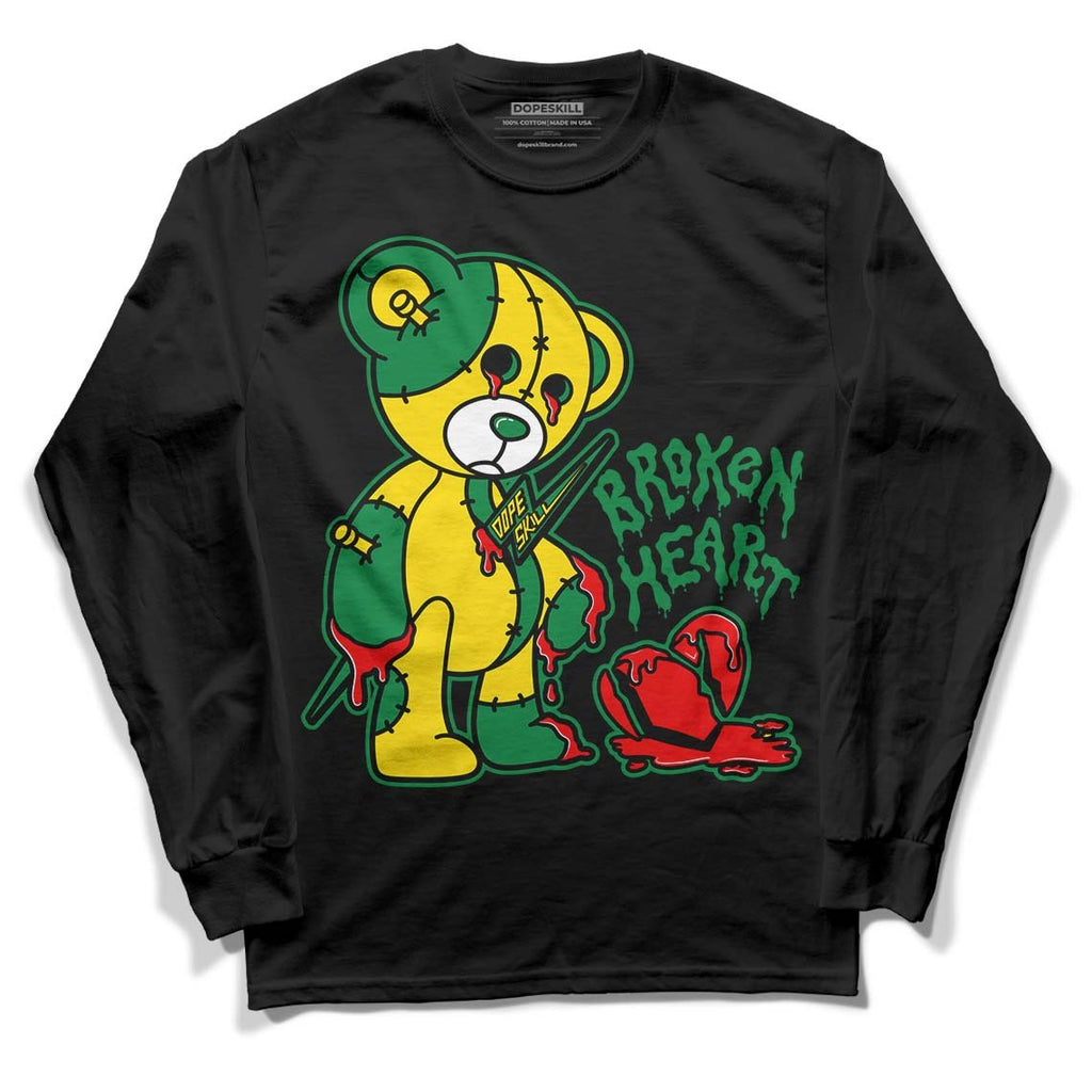 Dunk Low Reverse Brazil DopeSkill Long Sleeve T-Shirt Broken Heart Graphic