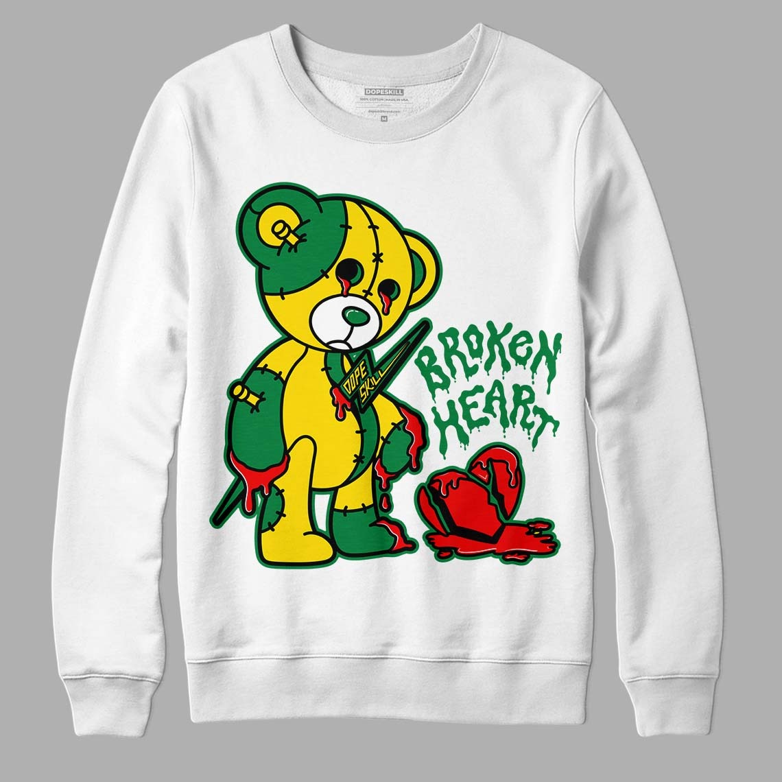 Dunk Low Reverse Brazil DopeSkill Sweatshirt Broken Heart Graphic