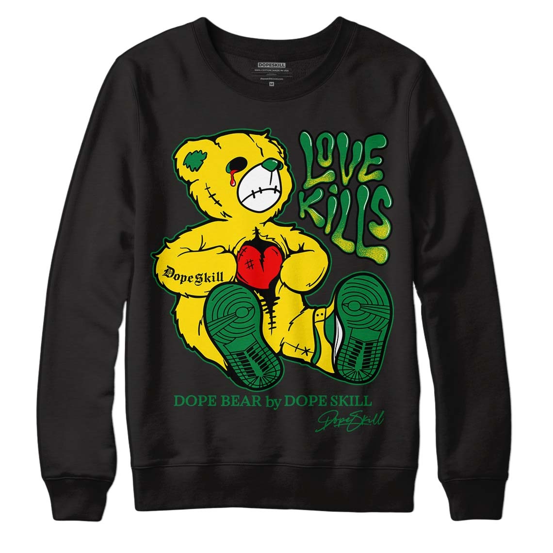 Dunk Low Reverse Brazil DopeSkill Sweatshirt Love Kills Graphic