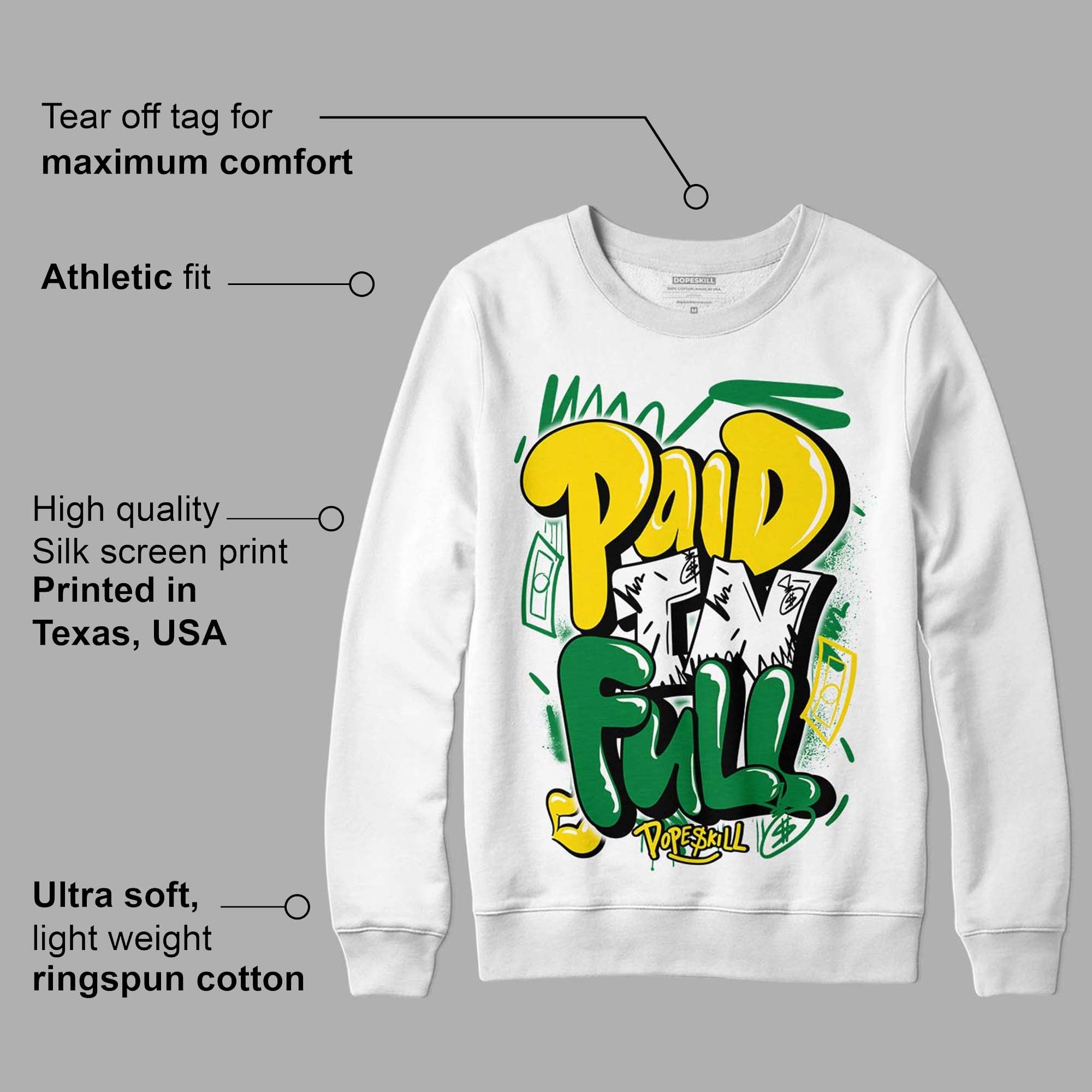 Dunk Low Reverse Brazil DopeSkill Sweatshirt New Paid In Full Graphic