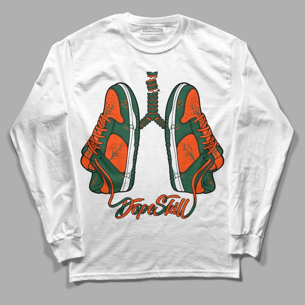 Dunk Low Team Dark Green Orange DopeSkill Long Sleeve T-Shirt Breathe Graphic