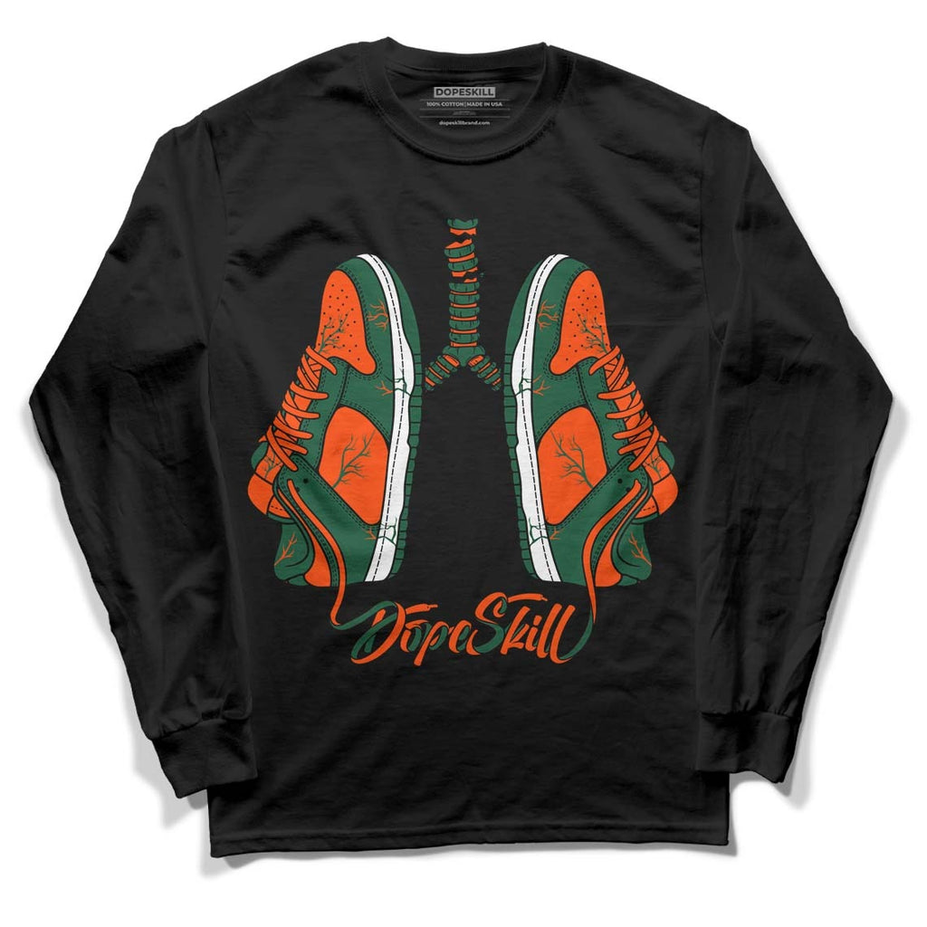 Dunk Low Team Dark Green Orange DopeSkill Long Sleeve T-Shirt Breathe Graphic