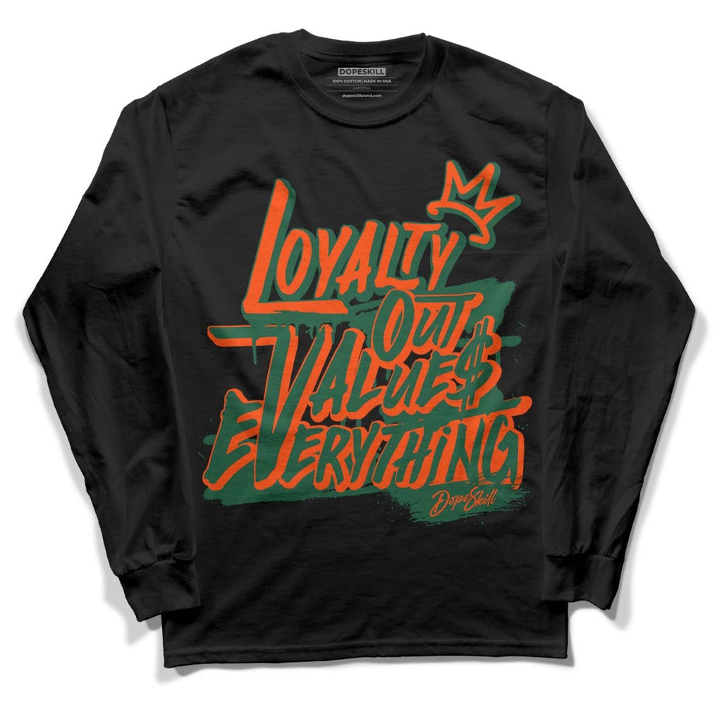 Dunk Low Team Dark Green Orange DopeSkill Long Sleeve T-Shirt LOVE Graphic