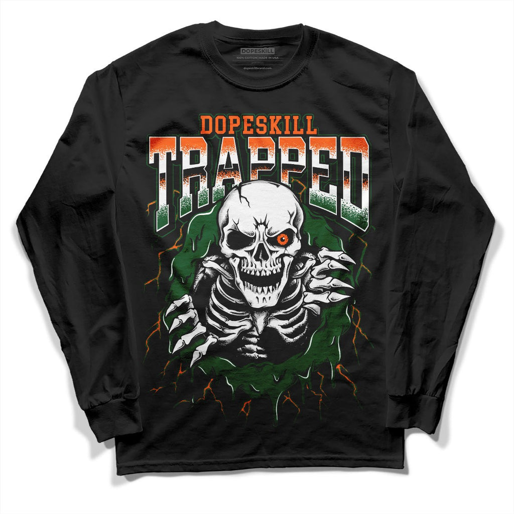Dunk Low Team Dark Green Orange DopeSkill Long Sleeve T-Shirt Trapped Halloween Graphic