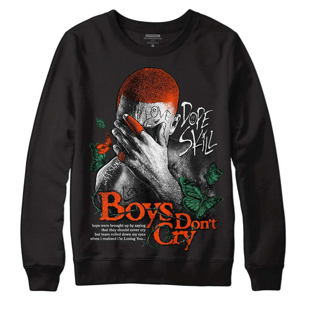 Dunk Low Team Dark Green Orange DopeSkill Sweatshirt Boys Don't Cry Graphic