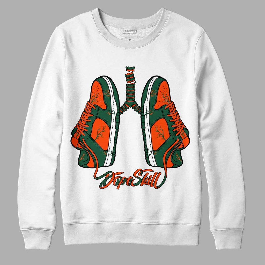 Dunk Low Team Dark Green Orange DopeSkill Sweatshirt Breathe Graphic