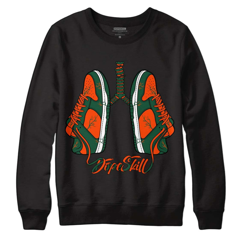 Dunk Low Team Dark Green Orange DopeSkill Sweatshirt Breathe Graphic