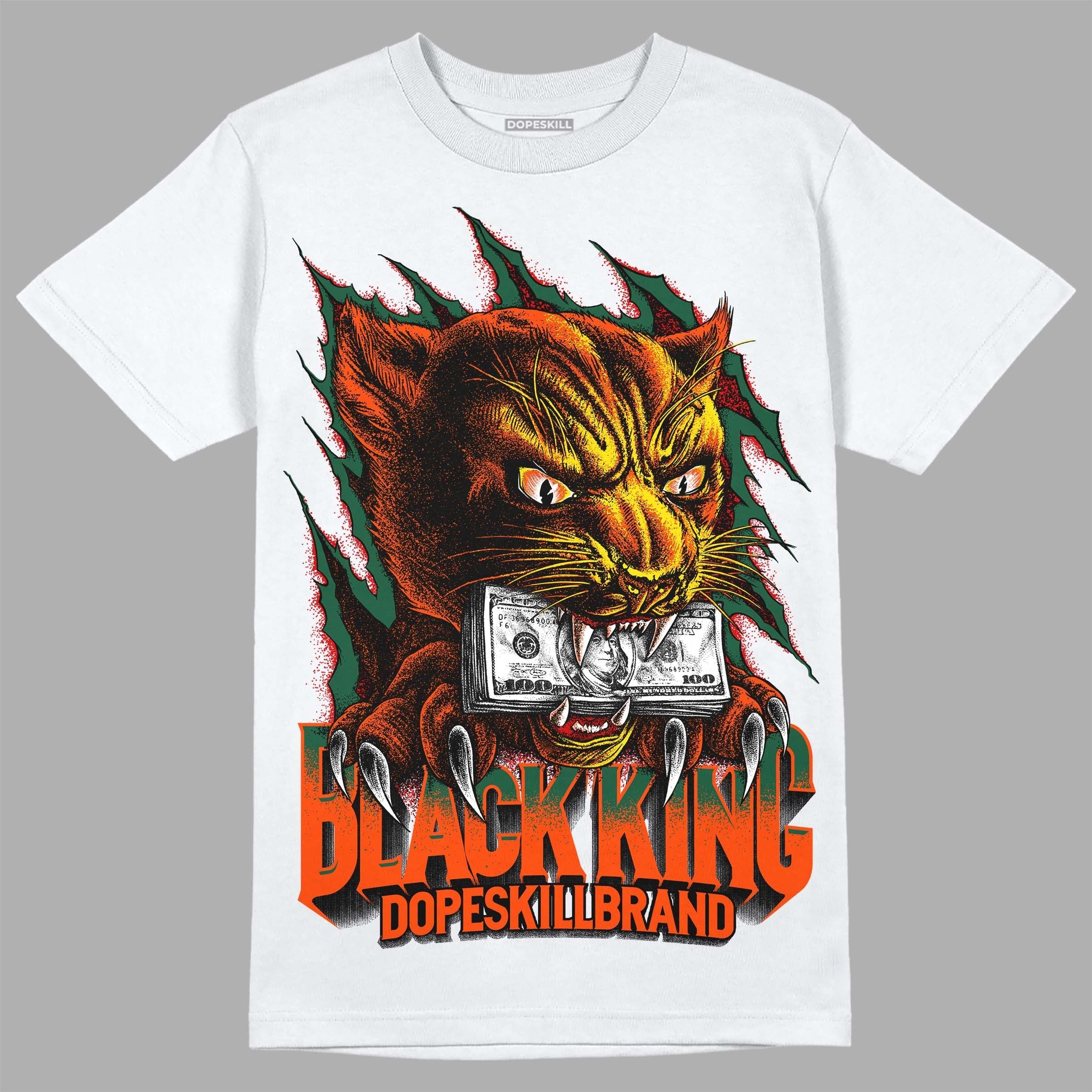 Dunk Low Team Dark Green Orange DopeSkill T-Shirt Black King Graphic